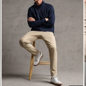 New: Rhone The Commuter Pant. Slim. Khaki. Size 32